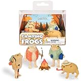 Archie McPhee Mini Camping Frog Vinyl Novelty Toy Set of 4