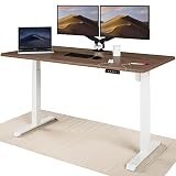 Höhenverstellbarer Schreibtisch (160 x 80 cm) - Sitz- & Stehpult mit Ladebuchsen - Schreibtisch Höhenverstellbar Elektrisch Touchscreen & Stahlfüßen - Schreibtisch Höhenverstellbar von Desktronic