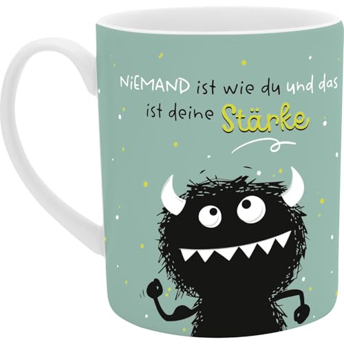 H:PPY life XL-Tasse Monster mit Spruch Stärke | Große Tasse aus Porzellan, XL Jumbo-Tasse, 60 cl, Tasse mit Spruch | Geschenk, Freund, Freundin | 74162 – Bild 3