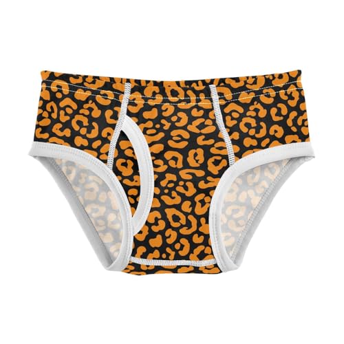 Fur Leopard Spot Little Boys Cotton Briefs Soft Breathable Comfortable Tag-Free Underwear