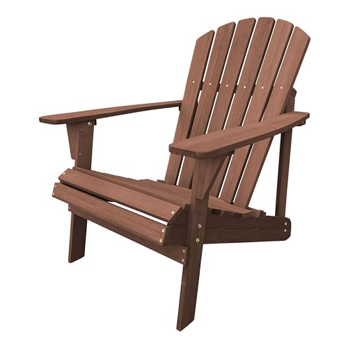 AXI Carmen Chaise Adirondack, Transat Bois, Marron | Chaise de Jardin 1 Personne/Fauteuil Exterieur/Chaise Exterieur | Fauteuil Exterieur à Dossier Haut - 90...