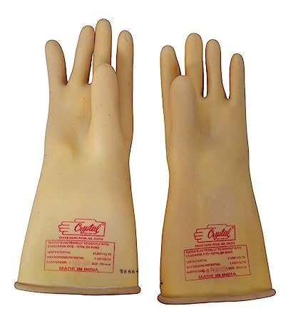 Crystal 33 Kva Electrical Hand Gloves Shockproof Safety Electrical Insulated Latex Rubber Seamless Handle Gloves 14 inch (355mm, Yellow) Pack of 1 Pair (B0CB67VS72) Amazon Price History, Amazon Price Tracker