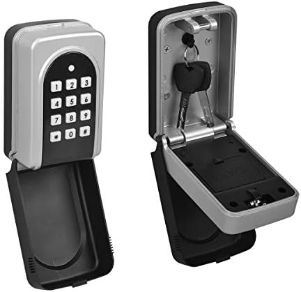 ANSLOCK Key Lock Box, Outside Key Storage Lockbox with Code for Office, House, Warehouse, Wall Mount Push Button Combination Electronic Security Key Safe Holder Box