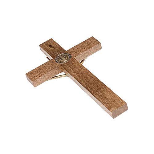 Intercession Wall Wood Cross Crucifix (10 In - Antique Gold) #TOP4