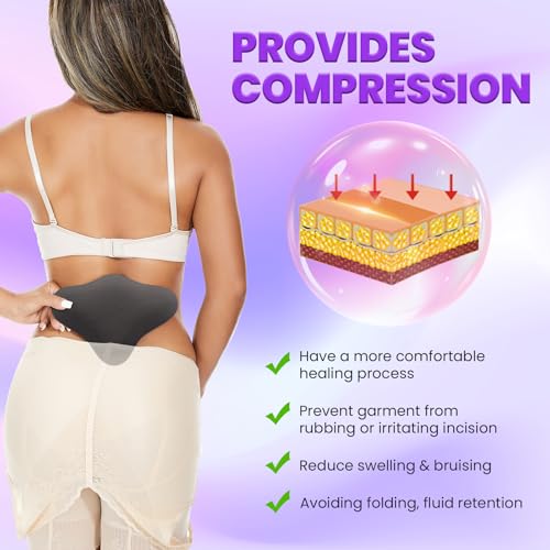 JNATER Lipo Foam Back Board - BBL Lumbar Molder, Lipo Board Post Surgery, Tablas postoperatorias para liposuccion for Comfortable Post Surgery Recovery(Grey)