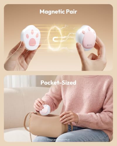 Gaiatop Hand Warmers Rechargeable 2 Pack Pocket Warmer Cute Cat Paw - image 4