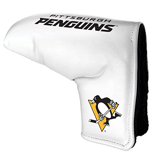 Team Golf NHL Pittsburgh Penguins - Printed Team Golf NHL Tour Blade Putter Cover (White), Fits Most Blade Putters, Scotty Cameron, Taylormade, Odyssey, Titleist, Ping, Callaway