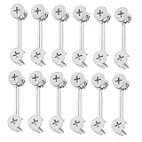 Gadpiparty 20sätze Möbelverbindungs Kit Möbeldübel Für Schränke Und Möbelteile Inklusive Doppelkopf Stangenverbinder Geeignet Für Büro Und Wohnräume