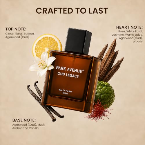 Image of Park Avenue Legacy Oud, Eau De Parfum Men, 100ml | Long Lasting Perfume Spray For Men | Wedding Gift Ideas | Best Wedding Gifts | Premium Luxury Fragrance Scent Aromatic | Suitable For Every Occasion