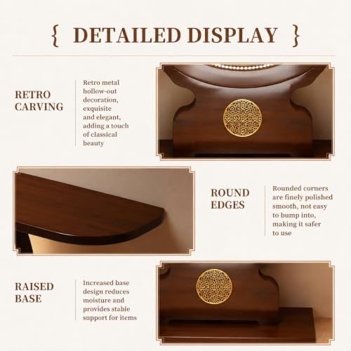 Mesa consola para pasillos estrechos que transforma la entrada de tu hogar con su calidez vintage 8