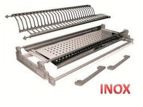 Scolapiatti con attacco a molla 76 ml telaio in acciaio inox Made in Italy