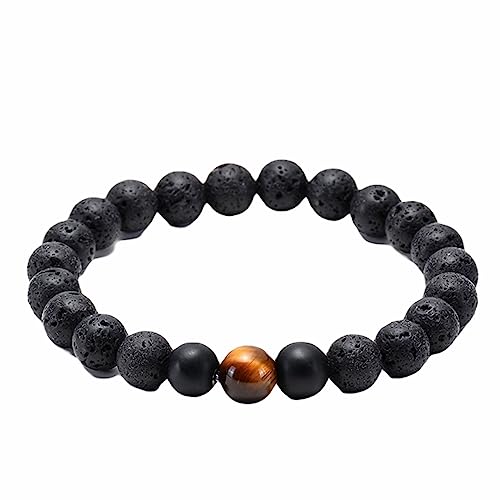 Bracelet Oeil de Tigre 8 mm, une superbe idée cadeau fait main pour homme et femme