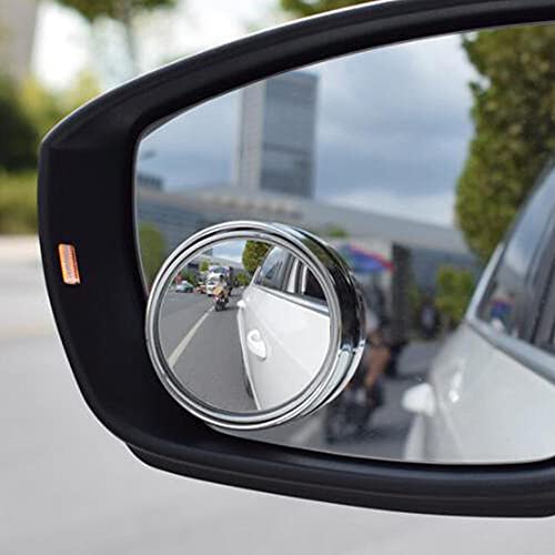 Image of 2Pcs Fan Shape Curved Blind Spot Mirror, Upgrade HD Glass Wide Angle Mirror, Frameless 360 Adjustable Convex Rear View Mirror for cars trucks