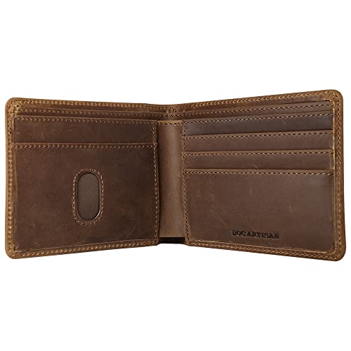 Leather Wallet for Men | 100% Genuine Full Grain Leather Bifold Wallet (Walnut)4
