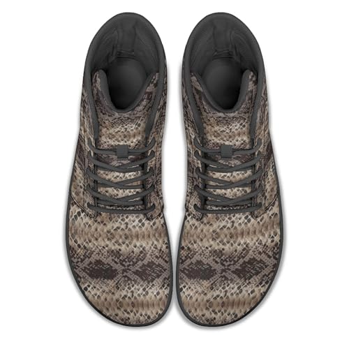 Image of Fashion Print Womens Mens High Top Barefoot Sneakers Flat Shoes