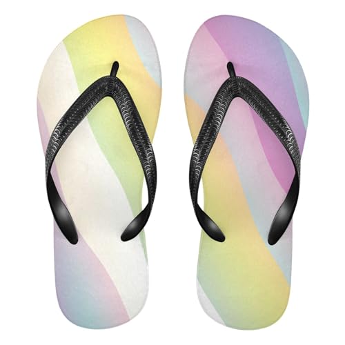 STAYTOP Beautiful Rainbow Colors Flip Flops Sandals of Men's & Women's,Sandals Beach Slippers Shower Slides
