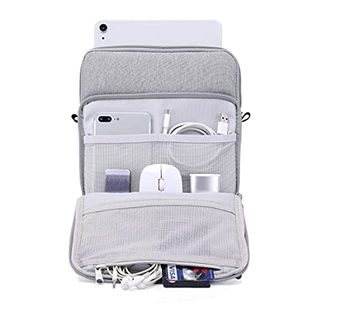 Image of SWOOK 9-11 Inch Tablet Sleeve Case for 2020 iPad Air 4 10.9, iPad Pro 11 2018-2021, iPad 10.2, Galaxy Tab A7 10.4, S6 Lite 2020, Surface Go 2 /1, Fit Apple Smart Keyboard (Grey, 9-11 inch)