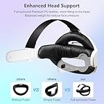Head Strap for Oculus Quest 2/3/3s, 3-in-1 Adjustable Halo Headband, Replacement for Elite Strap, Enhanced Comfort Gaming Immersion VR Accessories Compatible with Oculus/Meta Quest 2/3/3s - Image 4