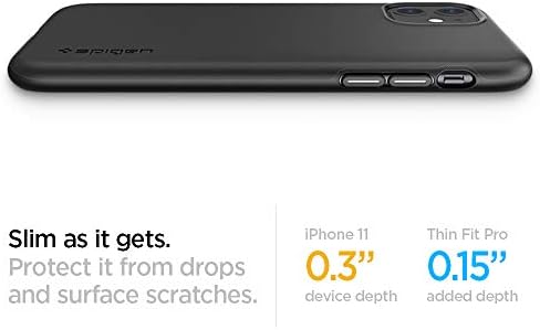 Spigen Thin Fit Pro Case Compatible with iPhone 11 (6.1") 2019 - Black
