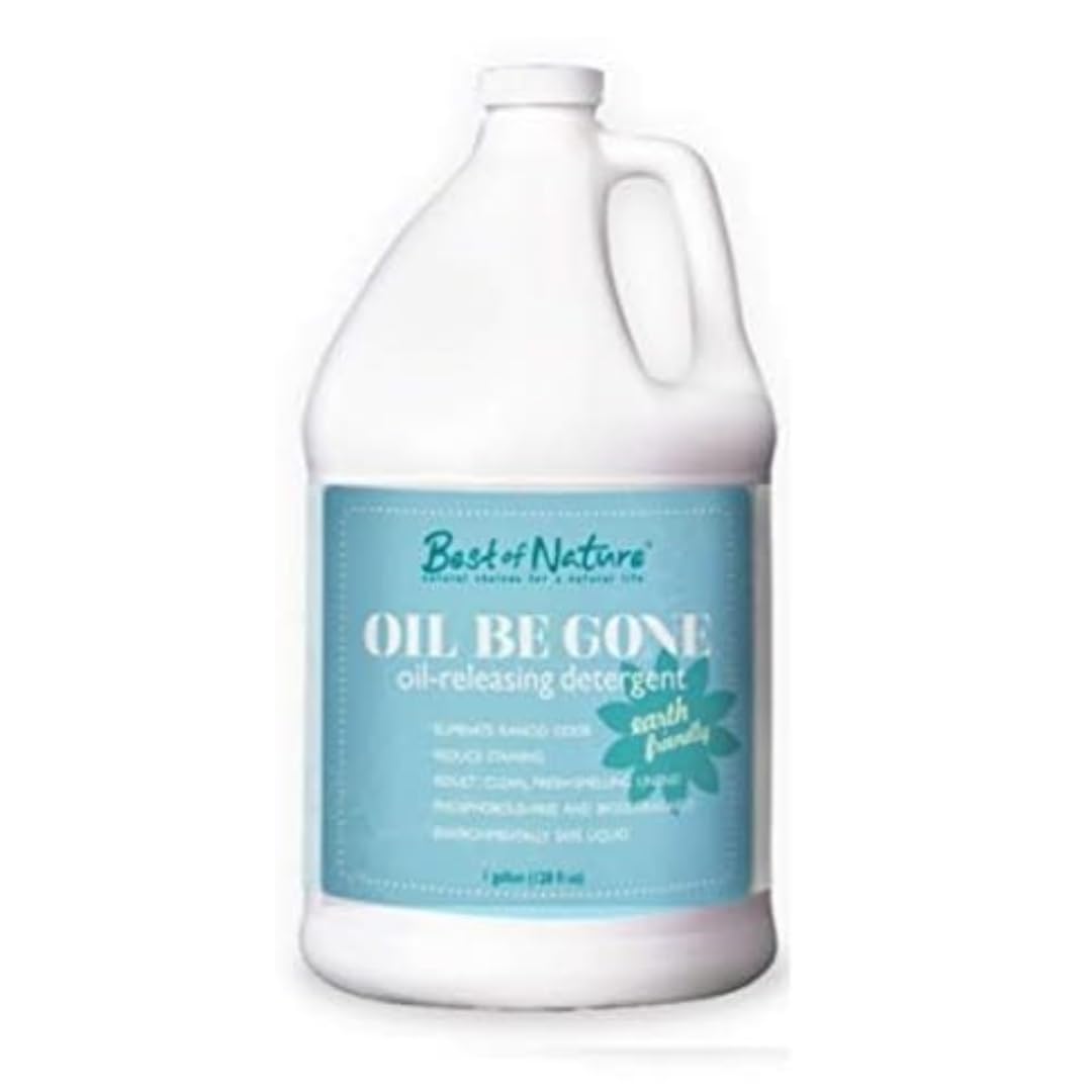 Oil Be Gone Liquid Laundry Detergent Heavy-Duty Massage Sheet Stain Remover with Brighteners 1 Gallon Concentrated Formula
