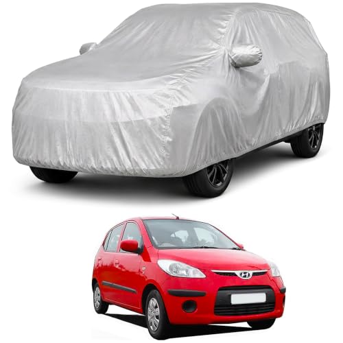 Image of Autofact Car Body Cover Compatible with i10 Old 2007-2017 | Custom Fit Car Cover | 100% Water-Resistant| Triple-Stitched Lightweight Fabric | Dustproof | Indoor & Outdoor Use | Elastic Bottom