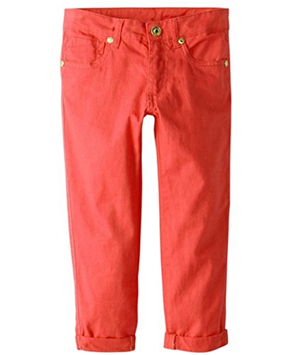 U.S. Polo Assn. Big Girls' "Badge Bright" Skinny Capri Pants - tomato, 16