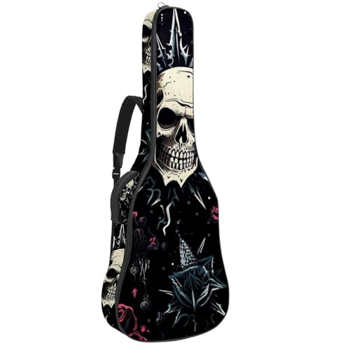 Sac pour guitare folk étanche style punk crâne pour transporter vos instruments en festival