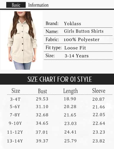 Girls Corduroy Button Down Casual Long Sleeve Shirt Fall Clothing Cute Shacket Jacket For Girls Western Shirts Black Blouses Size 9-10 Years #TOP3