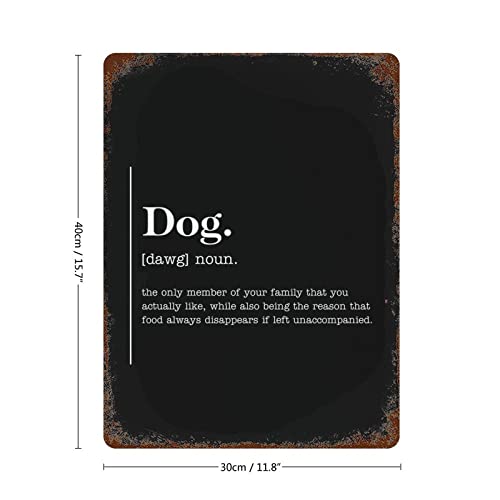 Definition Noun Dog Tin Signs Definition Noun Gift Ideas Plaque Tin Sign Custom Metal Signs Outdoor Men Wall Decorations 12"X16" Christmas Party Wall Decor Art Iron Vintage Sign #TOP1