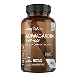 Ashwagandha KSM-66 Vegana, 180 Compresse ad Alta Concentrazione, 1 al Giorno (6 Mesi di Sc...