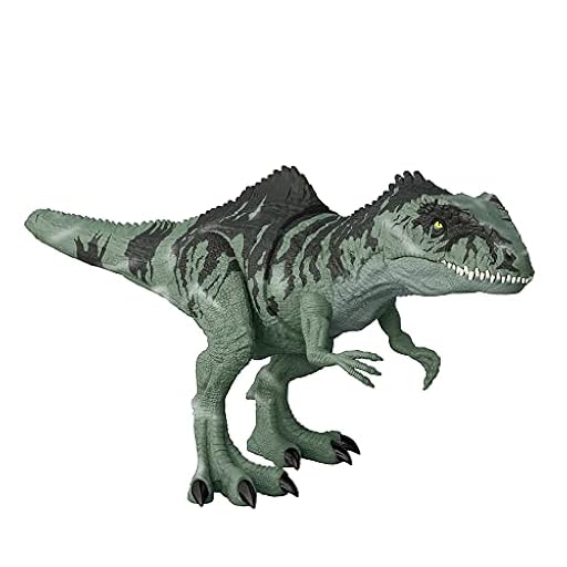 Jurassic World Dominion Strike N´ Roar Figura de acción dinosaurio gigante articulado con sonidos, juguete +4 años (Mattel GYC94) | Ya disponible en tu tienda friki favorita! En mundofriki.es!