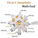Snowflake Multi-Tool - 19-in-1 Stainless Steel Snowflake Tool with Keychain, Screwdriver, Bottle Opener, Compact and Portable for Outdoor Adventure and Daily Use