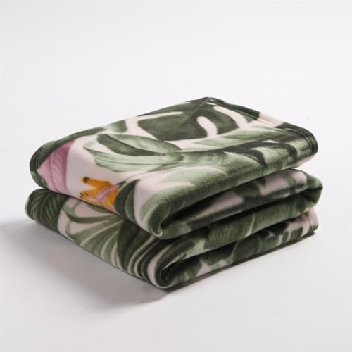 Dreamscene Fleece Blanket Tropical Print Throw, Ultra Soft Warm and Comfortable Throw Blanket for Living Room Bedroom, 100% Polyester - Easy Care, For Bed and Couch Throw, Green - Cosy Home Interiors Dreamscene Fleece Blanket Tropical Print Throw, Ultra Soft Warm and Comfortable Throw Blanket for Living Room Bedroom, 100% Polyester - Easy Care, For Bed and Couch Throw, Green