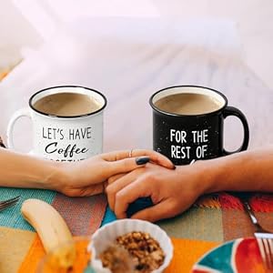 YHRJWN Couples Mug Lets Have Coffee Together Engraved Perfect for Engagement Anniversary Wedding Gifts 15Oz