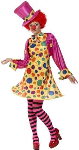 SMIFFYS Costume da clown donna, multi-colore abito con cappuccio, camicia,  papillon, col : Amazon.it: Abbigliamento
