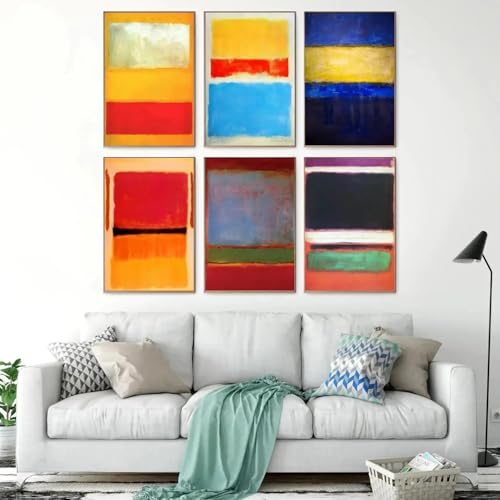 Art abstrait Mark Rothko 6 toiles 30x40 cm pour habiller un mur vide sans effort
