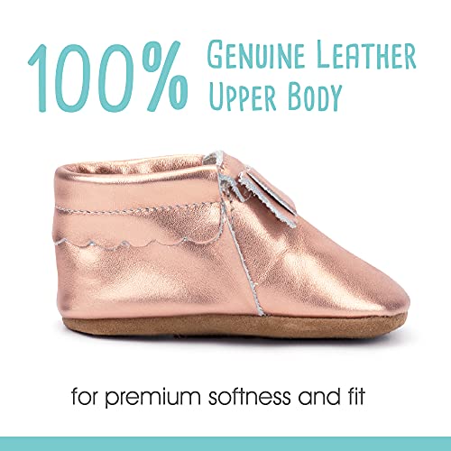 Zutano Unisex Baby Leather Moccasins, Slip Resistant, Soft-Sole Stay On Baby Shoes3