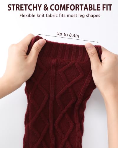 Image of Shihanee Winter Fleece Lined Leg Warmers for Women
