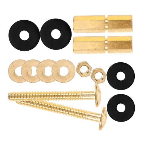 Housoutil 1 Set Di Kit Di Bulloni Dal Serbatoio Della Toilette Alla Vasca Bulloni Per Wc Pesanti Placcati In Ottone Bullone Antiruggine Rondella Con Dadi Lunghi Per Accessori Per Wc Da
