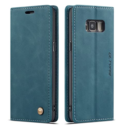 Coque Samsung S8 QLTYPRI housse en cuir PU vintage avec finitions soignées