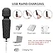 YINGE Wand Massager with 10 Magic Vibration Modes, Whisper Quiet, Waterproof, Handheld, Cordless Personal Massager for Neck Shoulder Back Body Massage, Sports Recovery & Muscle Aches