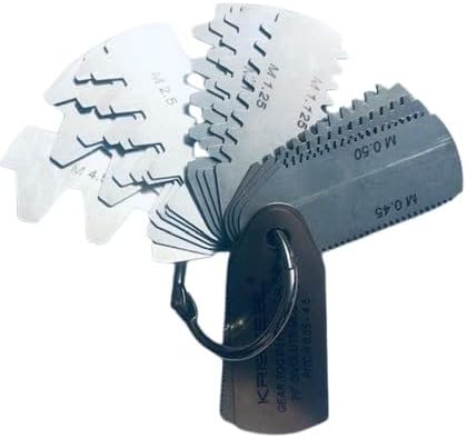 Amazon.com: Gear Tooth Profile Pitch Gauge .35 to 4.5 Module 23 ...