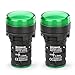 Baomain LED Indicator Pilot Light AD16-22D AC 110V 20mA Energy Saving Green 2 Pack