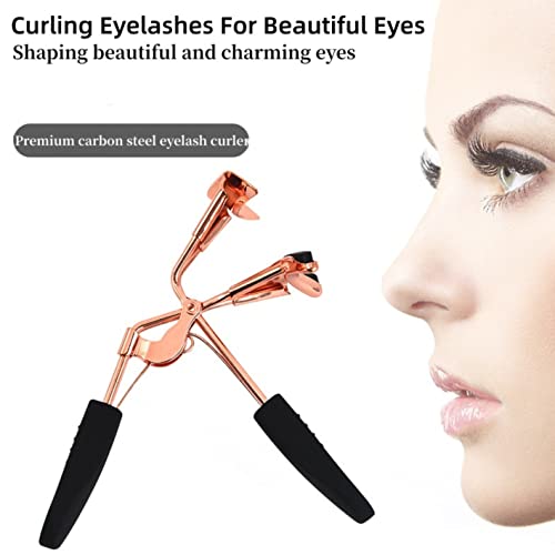 Whalrace Eyelash Curlers, Carbon Steel Eyelash Curler With Black Ps Non-Slip Handle, Lash Curler For All Eyelash Curl, Natural And Long Lasting Eye Lash Curler For Women(Rose Gold) #TOP7