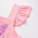 Girls Butterfly Dress Flutter Sleeve Summer Outfit Kids Birthday Party Clothes Toddler Pink Tulle Fairy Tutu Dresses 3-4 Years