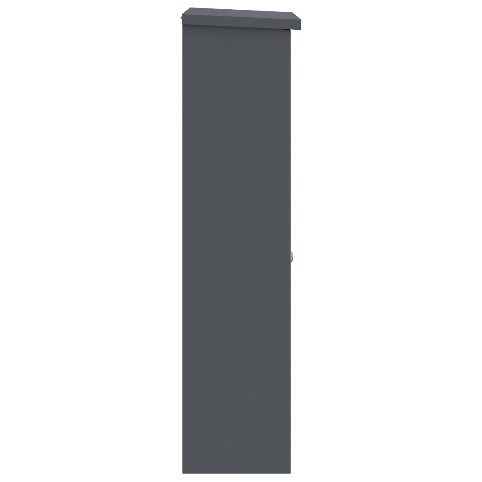 Skrzynka na listy ze stali antracytowej 44,5 x 29 x 110,5 cm z zamkiem, zamykana i przestronna, nowoczesna stojąca skrzynka na listy do użytku na zewnątrz i do odbioru poczty, odporna na
