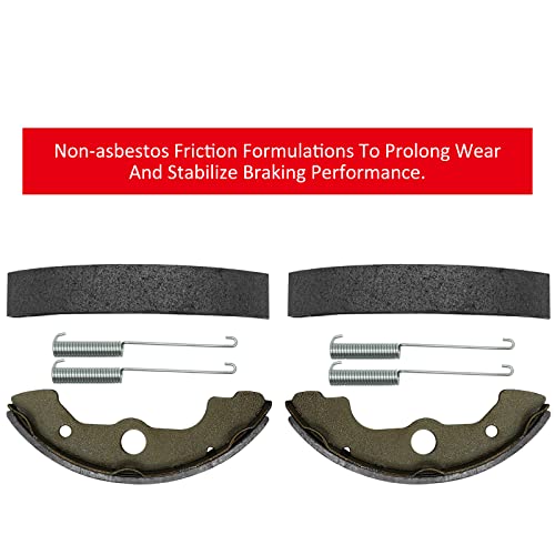 JAVIK Front Brake Shoes Springs Pins Kit for Honda TRX300FW 4x4, TRX350, TRX400, TRX450, TRX500, TRX650 ATVs (1988-2005) - Organic (Non-Asbestos) Material - 24 Items