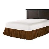US Comfort Zone Dust Ruffle Bed Skirt King Size 15 Inch Drop Luxurious 850 Thread Count 100% Egyptia