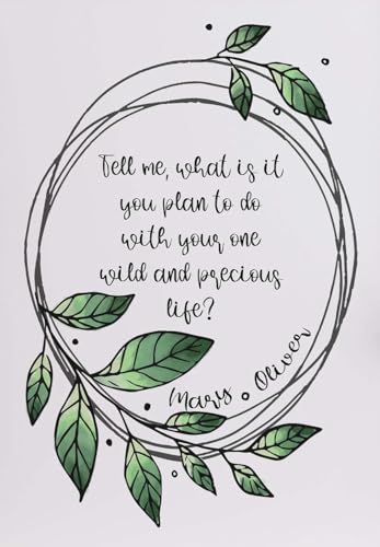 Tell me What is it You Plan to do with Your one Wild and Precious Life - Literary Wall Art Print Living Room, Bedroom, Office Decor with Modern Art (08x10in,Unframed)