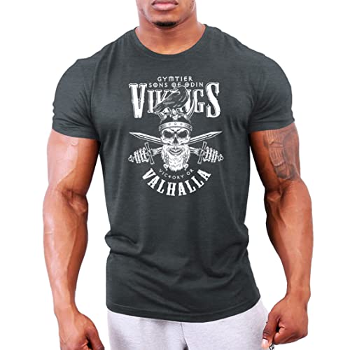GYMTIER Vikings Victory or Valhalla – T-shirt de gym viking pour homme pour bodybuilding, haltérophilie, entraînement… - Les Beatles, Paul McCartney, John Lennon, RIngo Starr, George Harrison GYMTIER Vikings Victory or Valhalla – T-shirt de gym viking pour homme pour bodybuilding, haltérophilie, entraînement… – Image 4